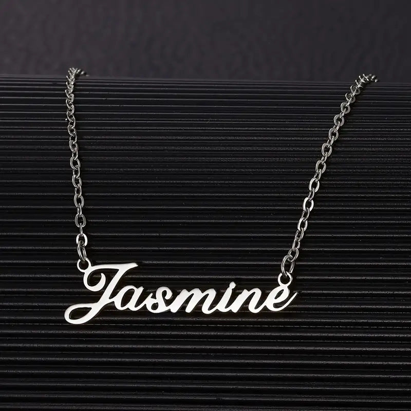 Name Real Gold Plated English Letters And Numbers Necklace